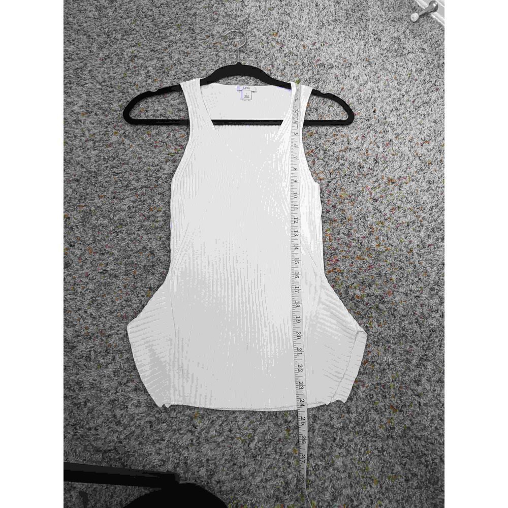 Lewit White Stretchy Tank Top Small - Picture 3 of 9